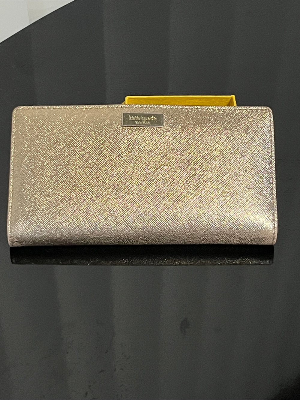 Kate Spade Leila Metallic Large Continental Wallet. New
